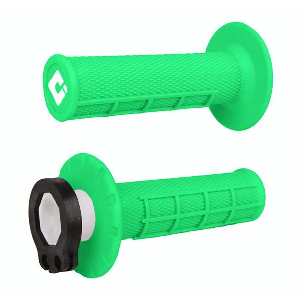 ODI Half Waffle MX Lock-On Grip Set Flo-Green For Beta XT 300 2015-2025